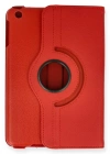 Newface iPad Mini 1 Kılıf 360 Tablet Deri Kılıf - Kırmızı