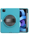 Newface iPad Pro 11 (2018) Kılıf Hand Strap Tablet Kılıfı - Turkuaz