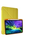 Newface iPad Pro 11 (2018) Kılıf Kalemlikli Mars Tablet Kılıfı - Açık Sarı