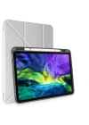 Newface iPad Pro 11 (2018) Kılıf Kalemlikli Mars Tablet Kılıfı - Gri