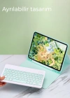 Newface iPad Pro 11 (2022) Kılıf KC01 Smart Klavyeli Tablet Kılıfı - Pembe