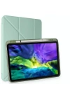 Newface iPad Pro 12.9 (2021) Kılıf Kalemlikli Mars Tablet Kılıfı - Açık Yeşil