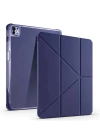 Newface iPad Pro 13 (2024) Kılıf Kalemlikli Mars Tablet Kılıfı - Lacivert