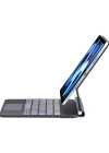 Newface iPad Pro 13 (2024) Kılıf X9P Magic Manyetik Klavyeli Tablet Kılıfı - Siyah