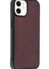 Newface iPhone 11 Kılıf Aras Deri Kapak - Bordo