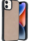 Newface iPhone 11 Kılıf Aras Deri Kapak - Pudra