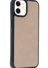 Newface iPhone 11 Kılıf Aras Deri Kapak - Pudra