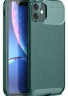 Newface iPhone 11 Kılıf Auto Focus Karbon Kapak - Koyu Yeşil
