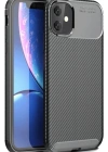 Newface iPhone 11 Kılıf Auto Focus Karbon Kapak - Siyah