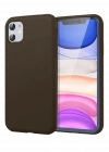 Newface iPhone 11 Kılıf First Silikon - Kahverengi