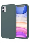 Newface iPhone 11 Kılıf First Silikon - Koyu Yeşil