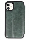 Newface iPhone 11 Kılıf Flip Cover - Koyu Yeşil