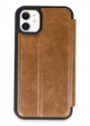 Newface iPhone 11 Kılıf Flip Cover - Taba