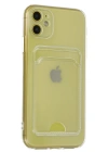 Newface iPhone 11 Kılıf Kart Şeffaf Silikon - Şeffaf