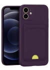 Newface iPhone 11 Kılıf Kelvin Kartvizitli Silikon - Derin Mor