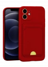 Newface iPhone 11 Kılıf Kelvin Kartvizitli Silikon - Kırmızı