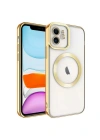 Newface iPhone 11 Kılıf Kross Magneticsafe Kapak - Gold