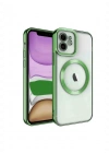 Newface iPhone 11 Kılıf Kross Magneticsafe Kapak - Koyu Yeşil