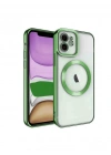 Newface iPhone 11 Kılıf Kross Magneticsafe Kapak - Koyu Yeşil