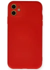 Newface iPhone 11 Kılıf Nano içi Kadife Silikon - Kırmızı