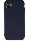 Newface iPhone 11 Kılıf Nano içi Kadife Silikon - Lacivert