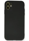 Newface iPhone 11 Kılıf Nano içi Kadife Silikon - Siyah