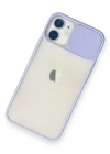 Newface iPhone 11 Kılıf Palm Buzlu Kamera Sürgülü Silikon - Lila