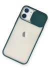 Newface iPhone 11 Kılıf Palm Buzlu Kamera Sürgülü Silikon - Yeşil