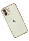 Newface iPhone 11 Kılıf Razer Lensli Silikon - Gold