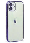 Newface iPhone 11 Kılıf Razer Lensli Silikon - Mor