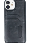 Newface iPhone 11 Kılıf Sara Kartvizitli Deri Kılıf - Siyah