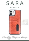 Newface iPhone 11 Kılıf Sara Kartvizitli Deri Kılıf - Taba