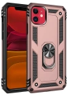 Newface iPhone 11 Kılıf Sofya Yüzüklü Silikon Kapak - Rose