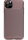 Newface iPhone 11 Pro Kılıf Auto Focus Karbon Kapak - Kahverengi