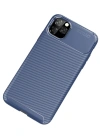 Newface iPhone 11 Pro Kılıf Auto Focus Karbon Kapak - Lacivert