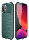 Newface iPhone 11 Pro Kılıf Auto Focus Karbon Kapak - Yeşil
