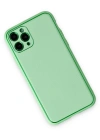 Newface iPhone 11 Pro Kılıf Coco Deri Silikon Kapak - Açık Yeşil