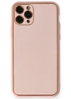 Newface iPhone 11 Pro Kılıf Coco Deri Silikon Kapak - Pembe
