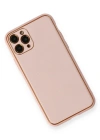 Newface iPhone 11 Pro Kılıf Coco Deri Silikon Kapak - Pembe