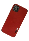 Newface iPhone 11 Pro Kılıf Loop Deri Silikon - Kırmızı