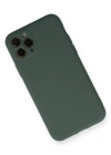 Newface iPhone 11 Pro Kılıf Nano içi Kadife Silikon - Koyu Yeşil
