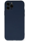 Newface iPhone 11 Pro Kılıf Nano içi Kadife Silikon - Lacivert