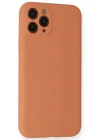 Newface iPhone 11 Pro Kılıf Nano içi Kadife Silikon - Mat Turuncu