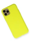 Newface iPhone 11 Pro Kılıf Nano içi Kadife Silikon - Sarı