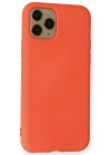 Newface iPhone 11 Pro Kılıf Nano içi Kadife Silikon - Turuncu