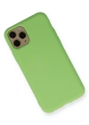 Newface iPhone 11 Pro Kılıf Nano içi Kadife Silikon - Yeşil