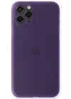 Newface iPhone 11 Pro Kılıf PP Ultra İnce Kapak - Mor