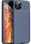 Newface iPhone 11 Pro Max Kılıf Auto Focus Karbon Kapak - Lacivert