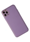 Newface iPhone 11 Pro Max Kılıf Coco Deri Silikon Kapak - Lila