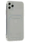 Newface iPhone 11 Pro Max Kılıf Kart Şeffaf Silikon - Şeffaf